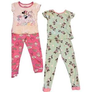 Disney Minnie‎ Mouse Short Sleeve & Pants Set of 2 Toddler Girl Pajama Sets